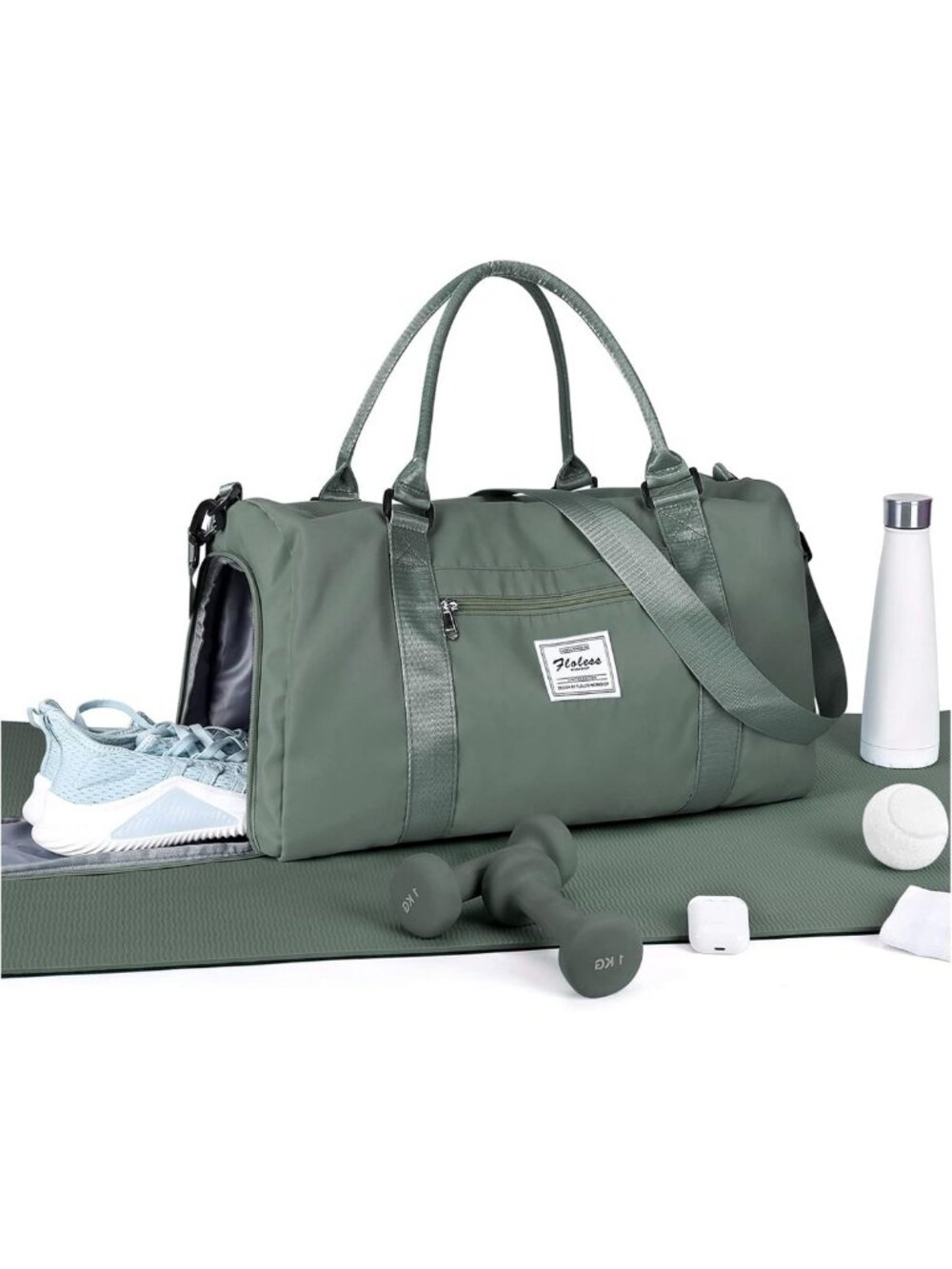 Versatile Waterproof Gym Bag with Shoe Compartment & Wet Pocket - Travel Tote